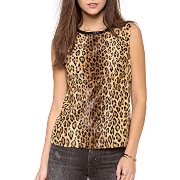 milly cheetah blouse